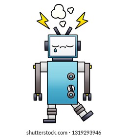 gradient shaded cartoon of a robot