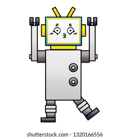 gradient shaded cartoon of a robot