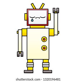 gradient shaded cartoon of a robot