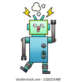 gradient shaded cartoon of a robot