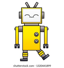 gradient shaded cartoon of a robot