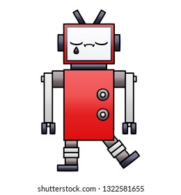 gradient shaded cartoon of a robot