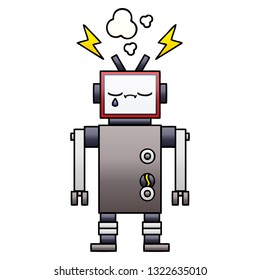gradient shaded cartoon of a robot