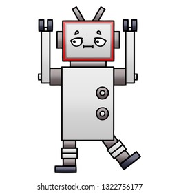 gradient shaded cartoon of a robot