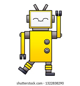 gradient shaded cartoon of a robot