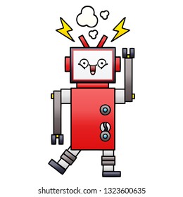 gradient shaded cartoon of a robot