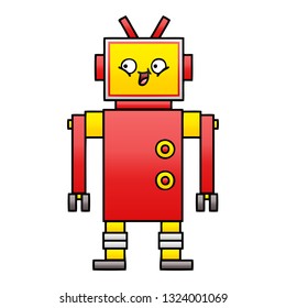 gradient shaded cartoon of a robot