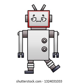 gradient shaded cartoon of a robot