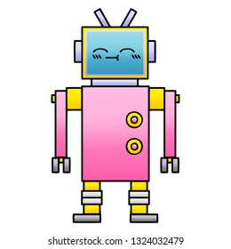 gradient shaded cartoon of a robot
