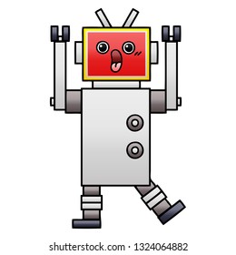 gradient shaded cartoon of a robot