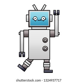 gradient shaded cartoon of a robot