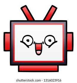 gradient shaded cartoon of a robot head