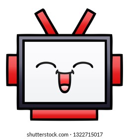 gradient shaded cartoon of a robot head