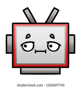 gradient shaded cartoon of a robot head