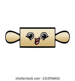 gradient shaded cartoon of a rolling pin