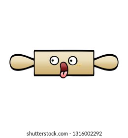 Farbverlauf-Cartoon eines rollenden Pins