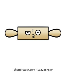 gradient shaded cartoon of a rolling pin