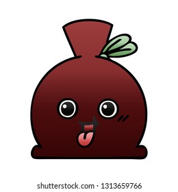 gradient shaded cartoon of a sack