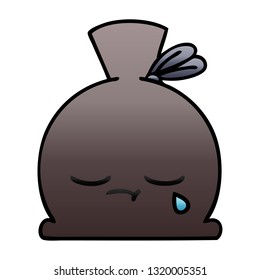 gradient shaded cartoon of a sack
