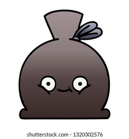 gradient shaded cartoon of a sack