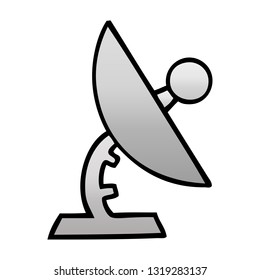 gradient shaded cartoon of a satelite dish
