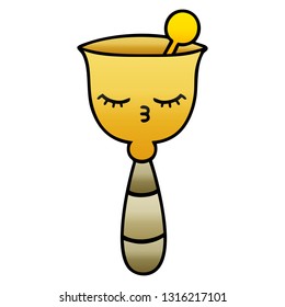 gradient shaded cartoon of a school bell