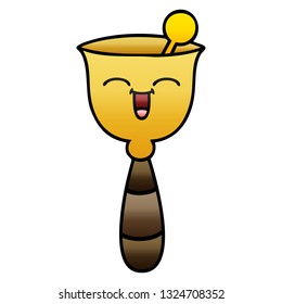 gradient shaded cartoon of a school bell