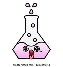gradient shaded cartoon of a science beaker