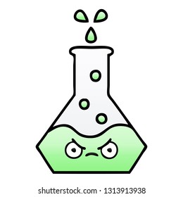 gradient shaded cartoon of a science beaker