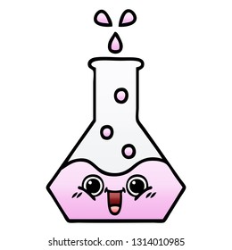 gradient shaded cartoon of a science beaker