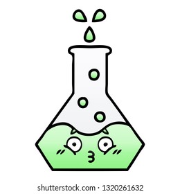 gradient shaded cartoon of a science beaker