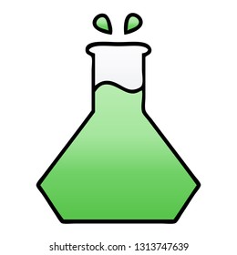 caricatura sombreada de gradiente de un experimento científico