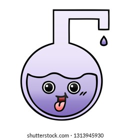 gradient shaded cartoon of a science experiment 