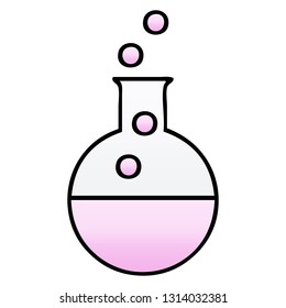 gradient shaded cartoon of a science experiment