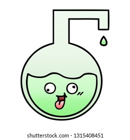 caricatura sombreada de gradiente de un experimento científico 