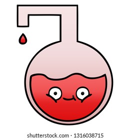 gradient shaded cartoon of a science experiment 