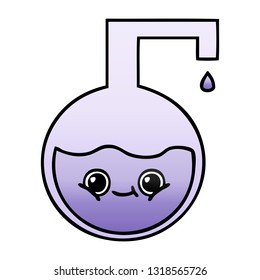 gradient shaded cartoon of a science experiment 