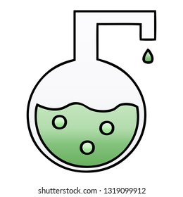 caricatura sombreada de gradiente de un experimento científico