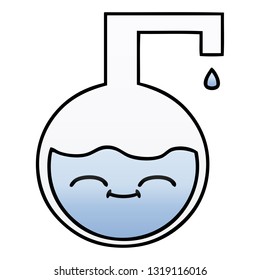 gradient shaded cartoon of a science experiment 