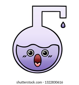 gradient shaded cartoon of a science experiment 