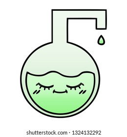 caricatura sombreada de gradiente de un experimento científico 