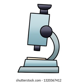 gradient shaded cartoon of a science microscope