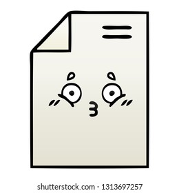 Farbverlauf-Cartoon auf einem Blatt Papier 
