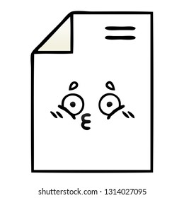 gradient shaded cartoon of a sheet of paper 