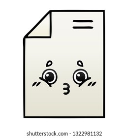 gradient shaded cartoon of a sheet of paper 