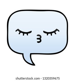 gradient shaded cartoon of a speech bubble