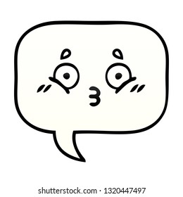 gradient shaded cartoon of a speech bubble