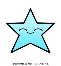 gradient shaded cartoon of a star fish