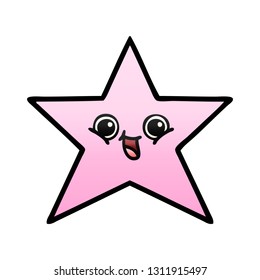 gradient shaded cartoon of a star fish