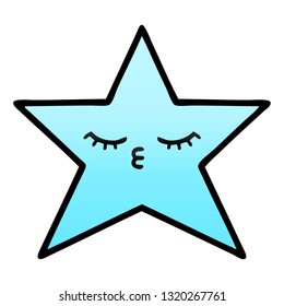 gradient shaded cartoon of a star fish